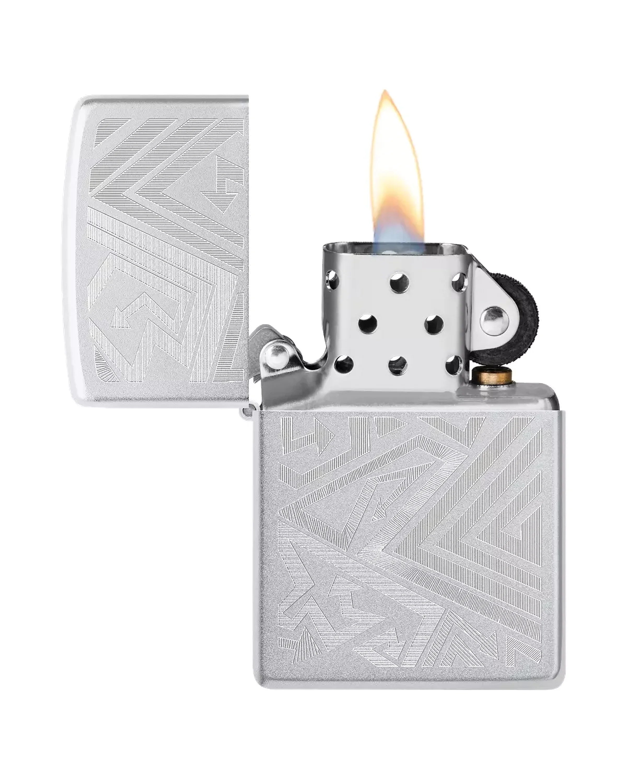 Zippo up. Lined Arrows